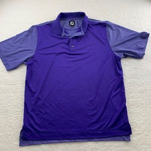 FootJoy Men's Stripe Polo shirt Purple  Medium